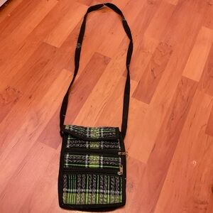 Plaid Guatemalan bag